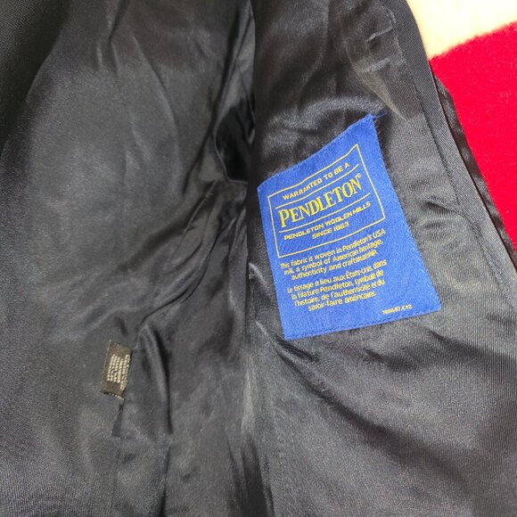 Hudson’s Bay Company x Pendleton Wool Blanket Stripe Peacoat Multicolor Jacket S - Picture 3 of 7